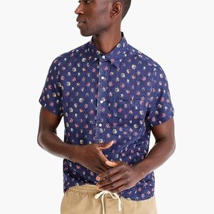 J. Crew Short-sleeve Albini Italian linen shirt size XXL